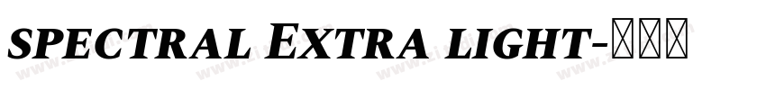 spectral Extra light字体转换